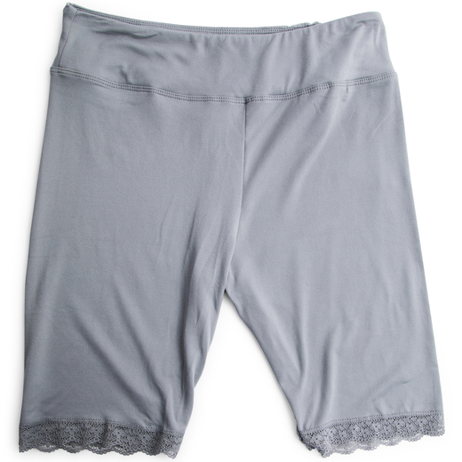 white lace trim bike shorts