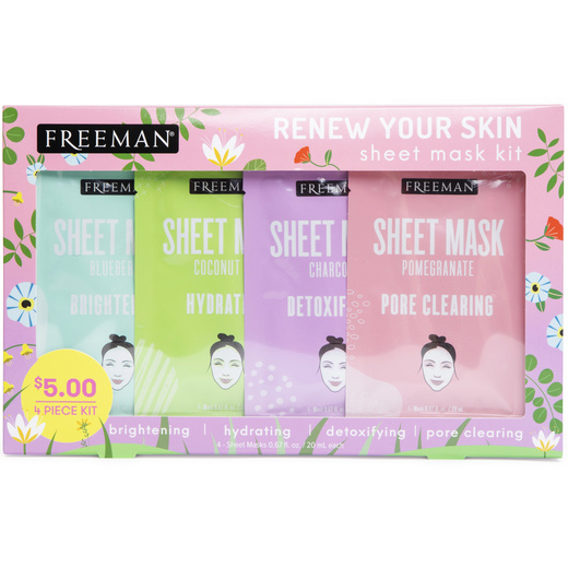freeman renew your skin sheet mask kit 4piece set Five Below let