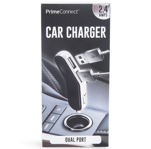 prime connect dual usb port car charger Five Below let go & have fun