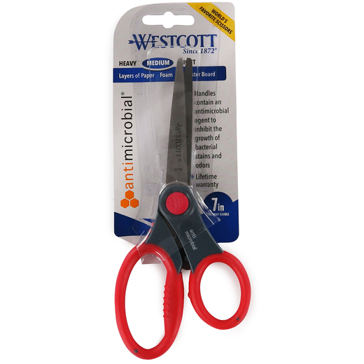 westcott® antimicrobial® scissors 7in medium weight let go & have fun
