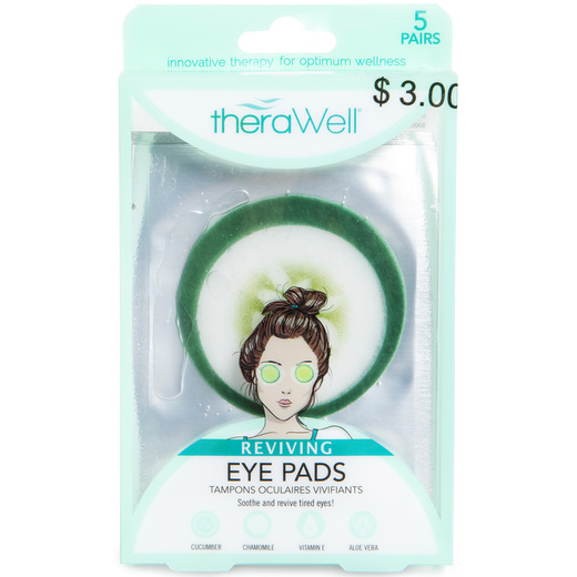Therawell® Reviving Cucumber Eye Pads 5Pack Five Below let go