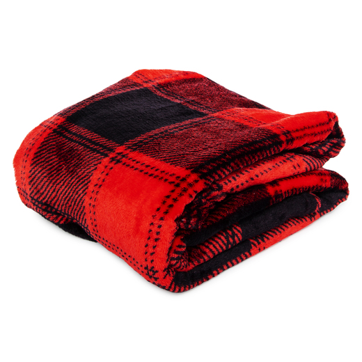 plush plaid blanket 50in x 60in | let go u0026 have fun