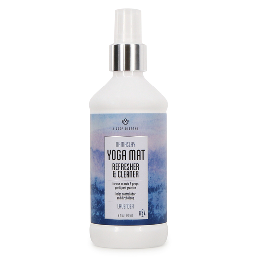 3 Deep Breaths Yoga Mat Cleaner & Refresher Spray, Lavender 8oz Five