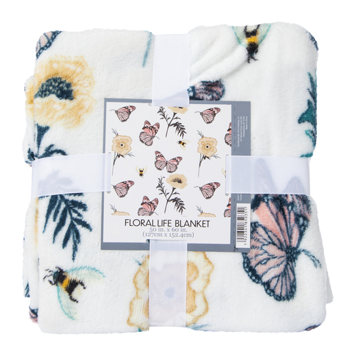 cozy printed blanket 50in x 60in Five Below let go & have fun