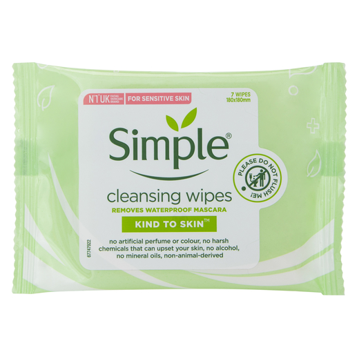 simple® cleansing wipes 7count Five Below let go & have fun