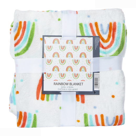 printed plush throw blanket 50in x 60in Five Below let go & have fun