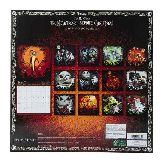 the nightmare before christmas™ 16-month 2023 wall calendar | Five Below |  let go & have fun