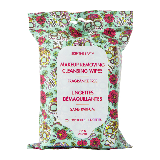 skip the spa™ fragrancefree makeup removing cleansing wipes 25count