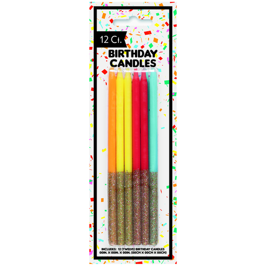 glitter dipped candles 5in 12count Five Below let go & have fun