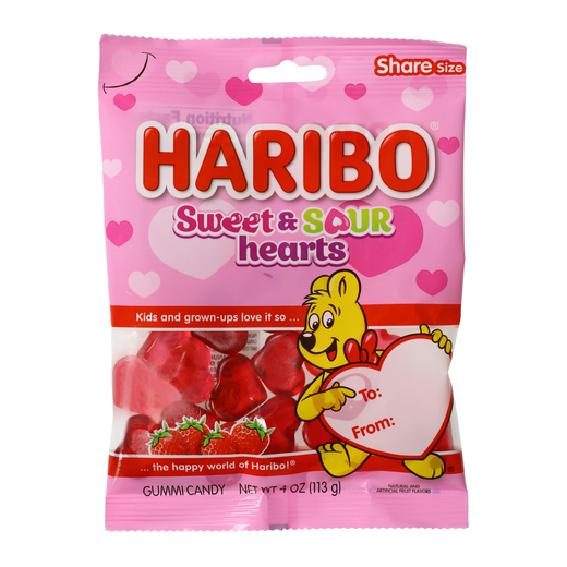 Haribo® Sweet & Sour Hearts Gummy Candy Five Below let go & have fun