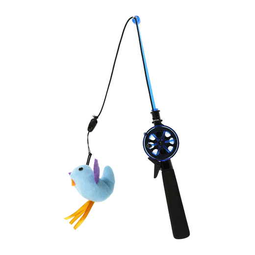 Fishing Rod Cat Toy With Plush Crinkle Teaser Five Below let go